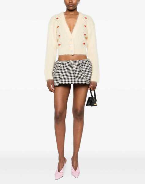 Cardigane Alessandra Rich Mohair Cardigan with embroidery PALE YELLOW Femei (BM 18792607) 2