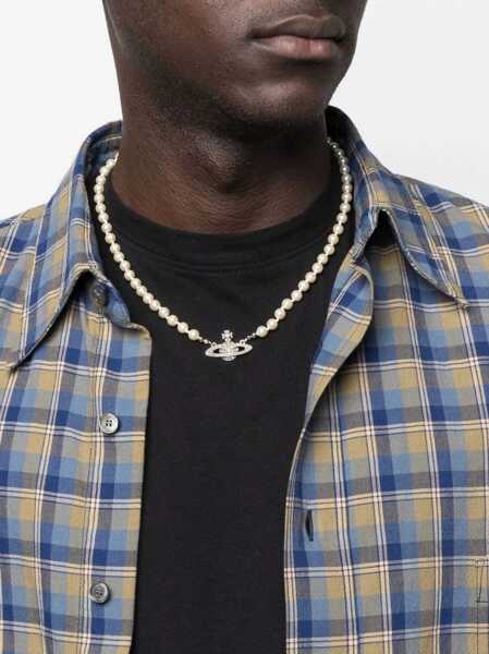 Cercei Vivienne Westwood Mini Bas Relief Necklace SILVER Femei (BM 18792853) 2