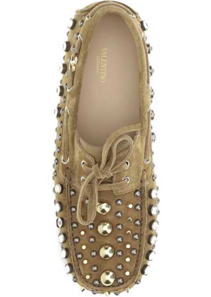 Mocasini Valentino Garavani Fastaway boat Loafers HAVANA BEIGE Femei (BM 18792913) 4