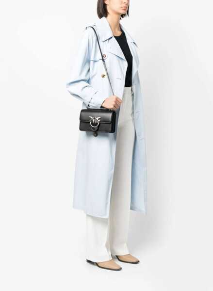 Genti de umar Pinko Love One Mini Shoulder Bag NERO-OLD SILVER Femei (BM 18792916) 2