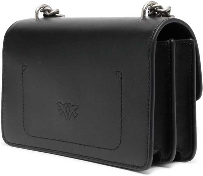 Genti de umar Pinko Love One Mini Shoulder Bag NERO-OLD SILVER Femei (BM 18792916) 3