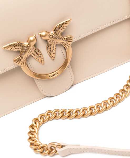 Genti de umar Pinko Love Shoulder Bag BEIGE-GRIGIO FUMO-ANTIQUE GOLD Femei (BM 18792928) 4