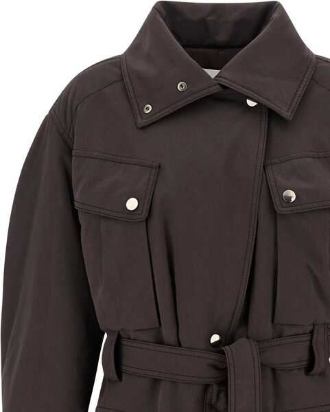 Jachete THE ANDAMANE Xandra Padded Jacket DARK BROWN Femei (BM 18792946) 4