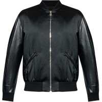Bomber jacket Leather and satin bomber Jacket Barbati
