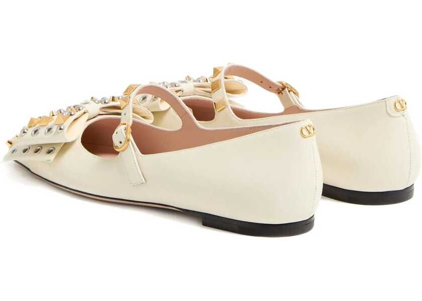 Balerini Valentino Garavani Mary-Jane Bowow Ballerinas IVORY Femei (BM 18792955) 3