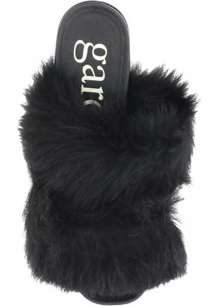 Sandale Pedro Garcia Fur-trimmed mules Sandals BLACK SUEDE CHURRA Femei (BM 18793054) 4