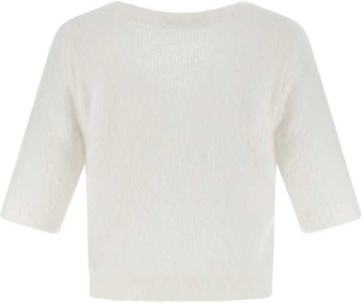 Pulovere Alessandra Rich Short sleeve mohair Sweater WHITE Femei (BM 18793150) 2