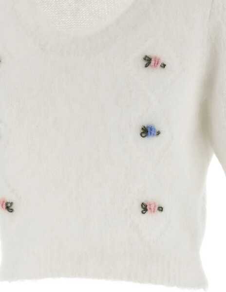 Pulovere Alessandra Rich Short sleeve mohair Sweater WHITE Femei (BM 18793150) 3