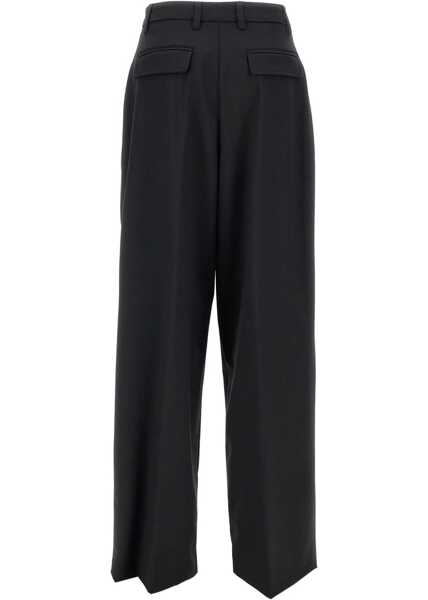 Pantaloni casual The Latest Pleated Pants BLACK Femei (BM 18793174) 2