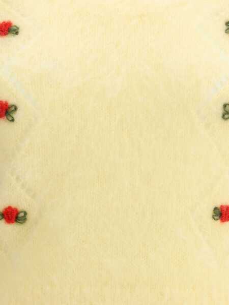 Pulovere Alessandra Rich Short sleeve mohair Sweater PALE YELLOW Femei (BM 18793186) 3