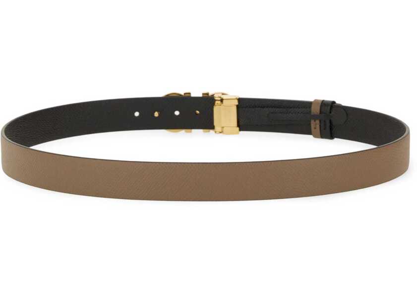 Curele Ferragamo Reversible Hooks Belt BROWN Femei (BM 18793276) 3