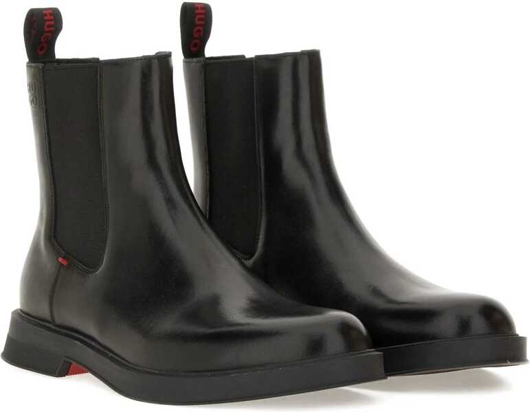 Ghete Hugo Boss Leather Chelsea Boot BLACK Barbati (BM 18793279) 2