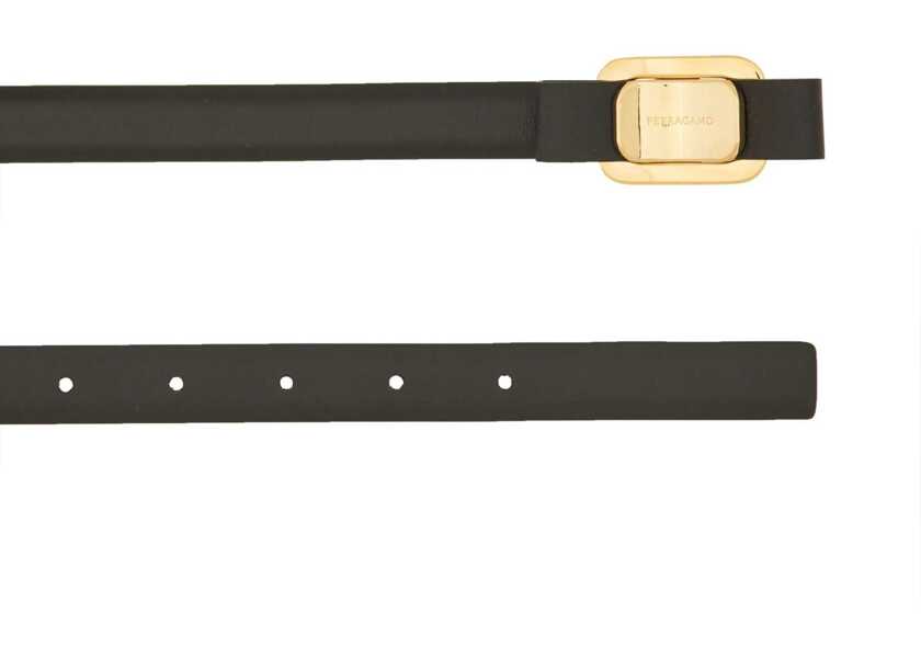 Curele Ferragamo Fixed Belt New Vara Plate BLACK Femei (BM 18793285) 2