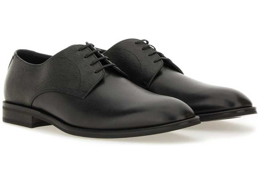 Mocasini Hugo Boss Leather Derby Loafer BLACK Barbati (BM 18793315) 2