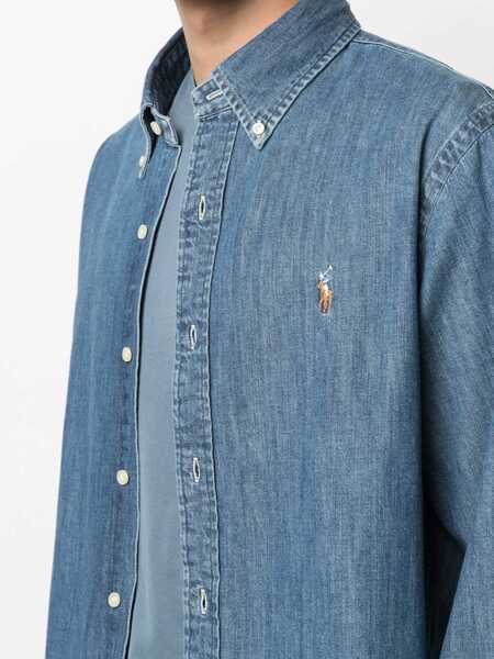 Camasi casual Ralph Lauren Custom Fit Shirt DENIM Barbati (BM 18793330) 5
