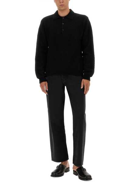 Tricouri Polo SUNFLOWER Wool Sweater With Polo Collar BLACK Barbati (BM 18793354) 2