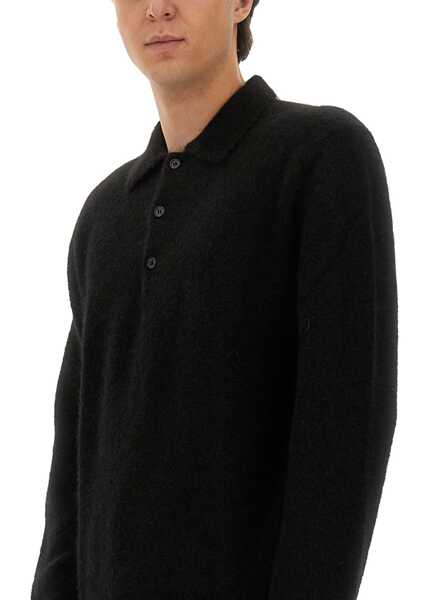 Tricouri Polo SUNFLOWER Wool Sweater With Polo Collar BLACK Barbati (BM 18793354) 4