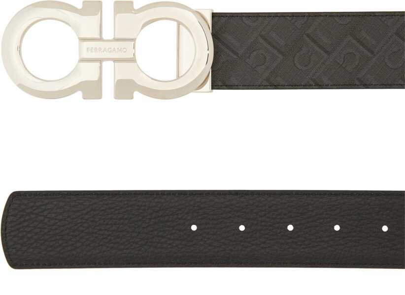 Curele Ferragamo Reversible Hooks Belt BLACK Barbati (BM 18793357) 2
