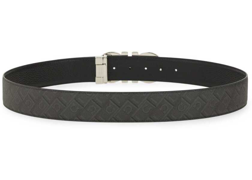 Curele Ferragamo Reversible Hooks Belt BLACK Barbati (BM 18793357) 3