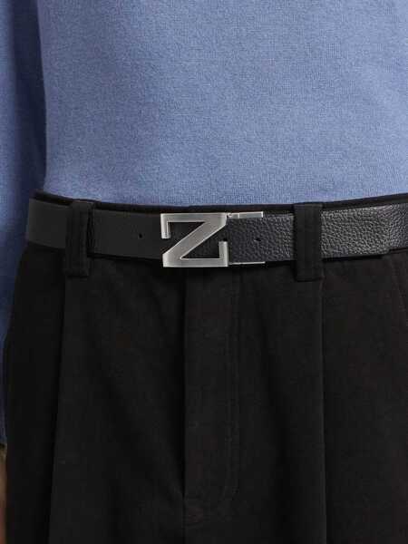 Curele ZEGNA Reversible Belt With Monogram Z Buckle BLACK Barbati (BM 18793366) 3