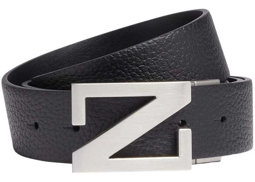 Curele ZEGNA Reversible Belt With Monogram Z Buckle BLACK Barbati (BM 18793366) 1