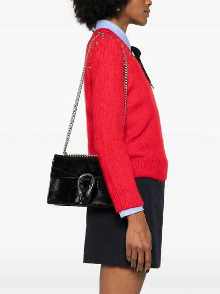 Genti de mana Gucci Gucci Dionysus Leather Crossbody Bag Black Femei (BM 18793371) 2