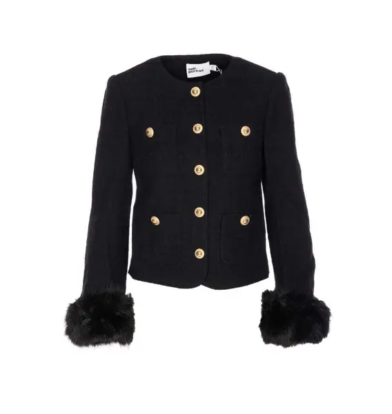 Geci Self-Portrait Self-Portrait Jackets Black Femei (BM 18793938) 1