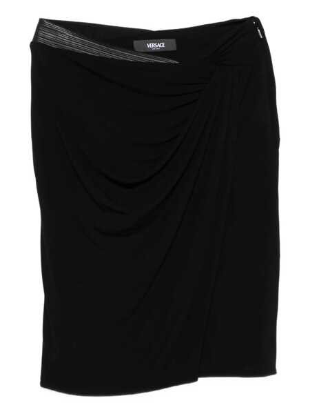 Fuste Versace Versace Blacj Jersey Draped Skirt Black Femei (BM 18794076) 1