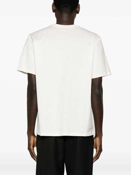 Tricouri MSGM Msgm Cotton T-Shirt With Front Printed Logo WHITE Barbati (BM 18794505) 4