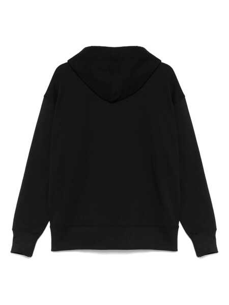 Pulovere MSGM Msgm Black Cotton Crewneck Sweatshirt With Logo Black Barbati (BM 18794523) 2
