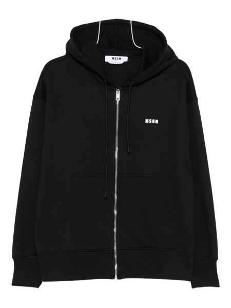 Tricouri MSGM Msgm Cotton Logo Hoodie Black Barbati (BM 18794529) 1