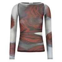 Topuri Jean Paul Gaultier 'The Red Blurry Roses' Top Femei