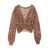 TWINSET Twinset V-Neck Sweater With Animal Print MARRONE E BEIGE
