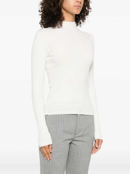 Pulovere TWINSET Twinset Ribbed Turtleneck Sweater WHITE Femei (BM 18794829) 2