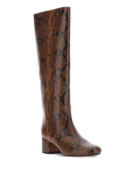 Bocanci TWINSET Twinset High Boots With Python-Effect Heel BROWN Femei (BM 18794871) 2