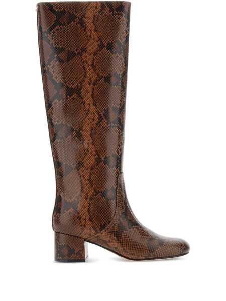 Bocanci TWINSET Twinset High Boots With Python-Effect Heel BROWN Femei (BM 18794871) 1