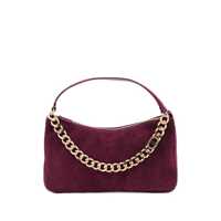 Genti de umar Twinset Liliane Hobo Bag In Burgundy Suede Leather Femei