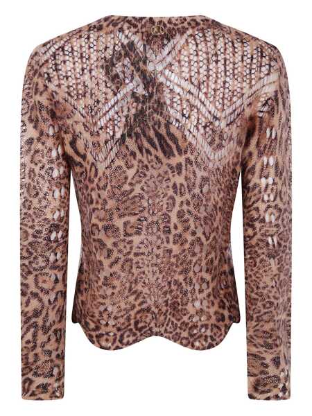 Pulovere TWINSET Twinset Animal Print Crew Neck Sweater MARRONE E BEIGE Femei (BM 18794907) 2