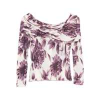 Pulovere Twinset Sweater With Bardot Neckline And Floral Print Femei