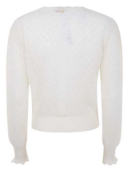 Pulovere TWINSET Twinset Semi-Perforated Sweater WHITE Femei (BM 18794928) 2