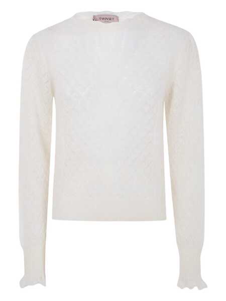Pulovere TWINSET Twinset Semi-Perforated Sweater WHITE Femei (BM 18794928) 1