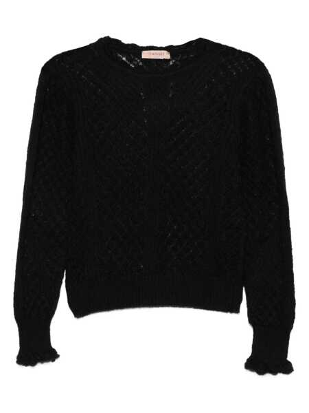 Pulovere TWINSET Twinset Semi-Perforated Sweater By Twinset Black Femei (BM 18794934) 1