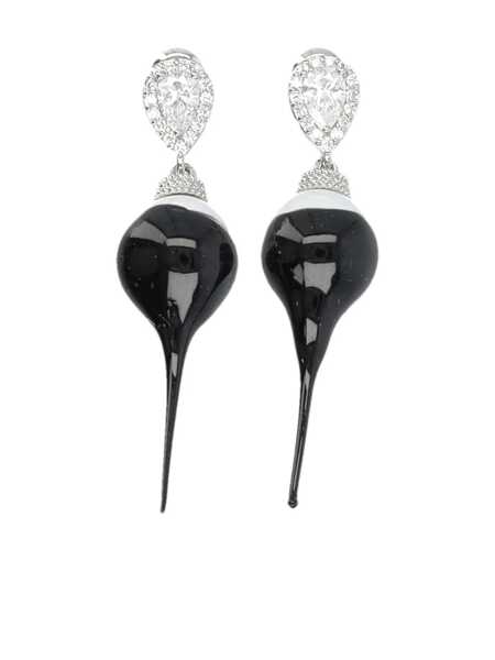 Cercei OTTOLINGER Ottolinger Black Dipped Pearl Drop Earrings SILVER BLACK Femei (BM 18795204) 1