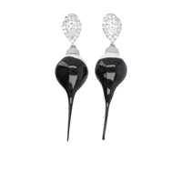 Cercei Ottolinger Black Dipped Pearl Drop Earrings Femei