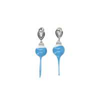 Cercei OTTOLINGER Dama - Cercei OTTOLINGER Ottolinger Blue Dipped Pearl Drop Earrings SILVER BLUE Femei (BM 18795207) - B-mall.ro