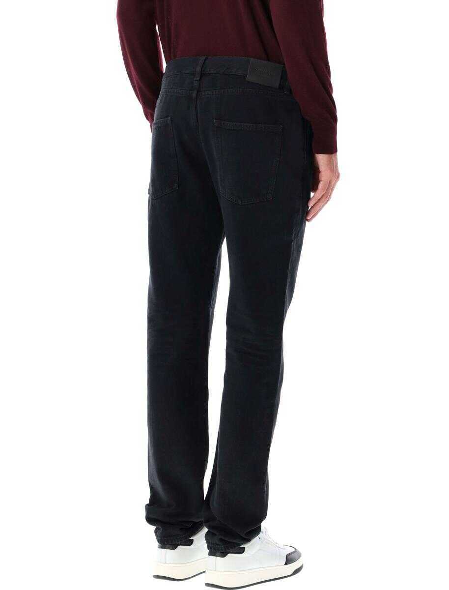 Blugi Saint Laurent Saint Laurent Low-Rise Slim Jeans Black CARBON BLACK Barbati (BM 18795264) 2