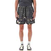 Pantaloni Amiri Bleach Bandana Print Silk Shorts Barbati