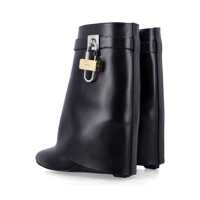 Pantofi cu toc Givenchy Dama - Pantofi cu toc Givenchy Givenchy Shark Lock Leather Ankle Boots Black Femei (BM 18795306) - B-mall.ro