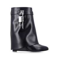Pantofi cu toc Givenchy Shark Lock Leather Ankle Boots Femei
