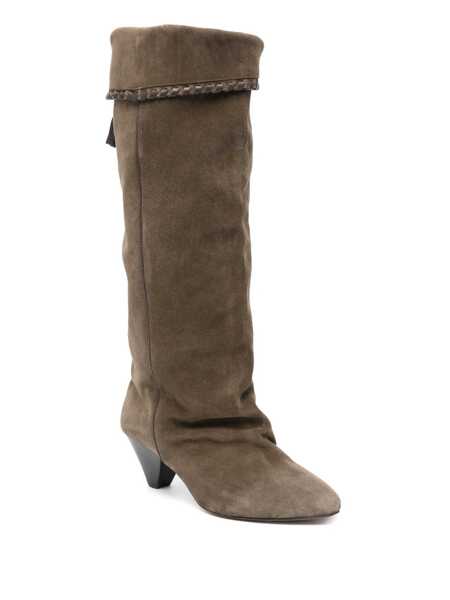 Pantofi cu toc Isabel Marant Isabel Marant Dalby Draped Suede Boots Brown Femei (BM 18795312) 2
